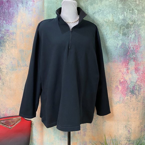 Tommy Hilfiger Sweaters - 📌Tommy Hilfiger Black Half-Zipper Top Sweatshirt